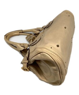 Chloe Beige Paddington Hand One Shoulder Bag Leather Lock