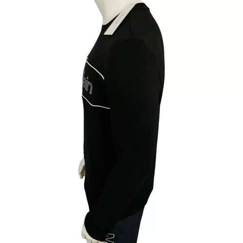 MSRP $65.99 NWT CALVIN KLEIN MEN'S BLACK CREW NECK LONG SLEEVE SWEATSHIRT - Picture 3 of 5