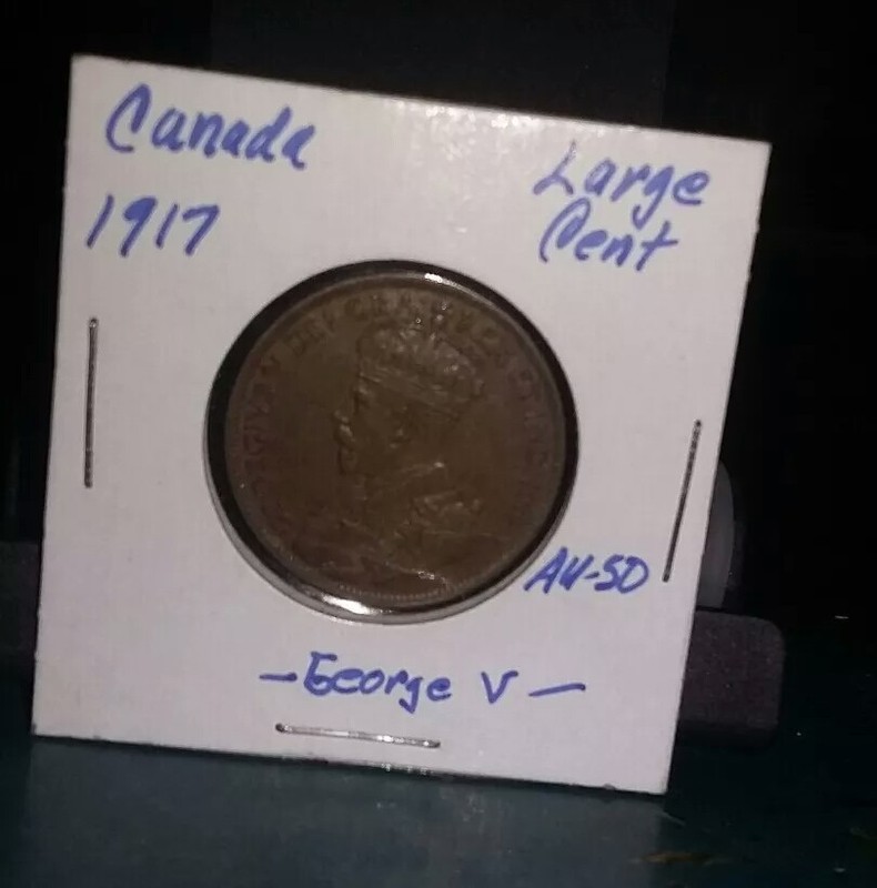 Excellent George V Canada Large Cent 1917 AU condition Look & bid or buy it now!