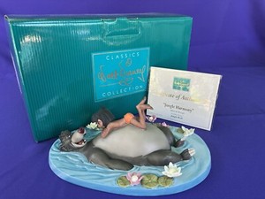 WDCC Disney Jungle Book Baloo and Mowgli  "Jungle Harmony" w/ Box & COA Signed