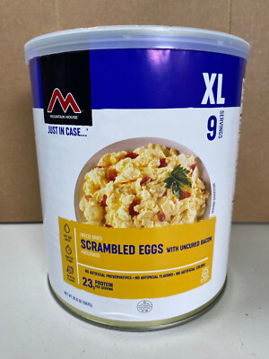 Mountain House Scrambled Eggs with BACON Survival Emergency Freeze Dried #10 Can