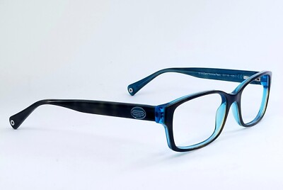 Coach Hc 6040 5116 Dark Tortoise/Teal Authentic Eyeglasses 50-16-135 New Coach Dark Tortoise Teal Rectangular Glasses HC6040  main image 3