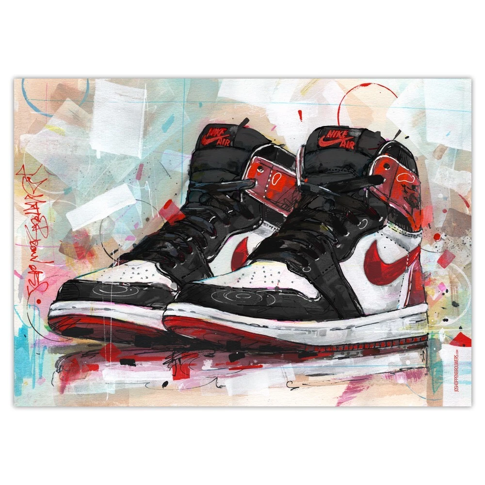 Nike air Jordan 1 high track red poster 50x70cm 19.68 27.56