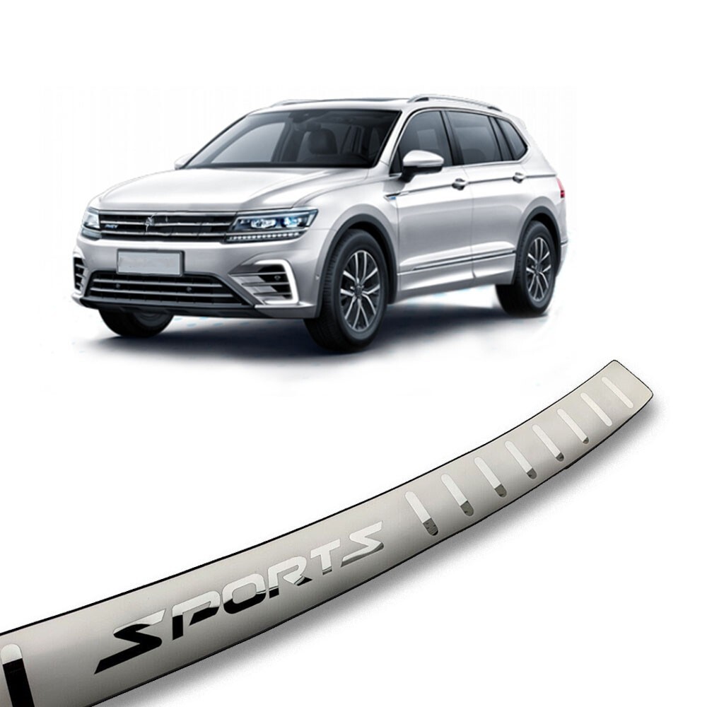 For Volkswagen Tiguan 2023 Accessories Rear Bumper Scuff Plate Protector Guard