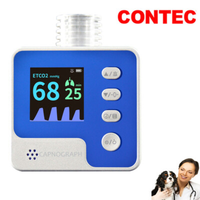 VET CO2 Mainstream ETCO2 Kapnograph Atemfrequenz Endtidaler CO2 Patient CONTEC