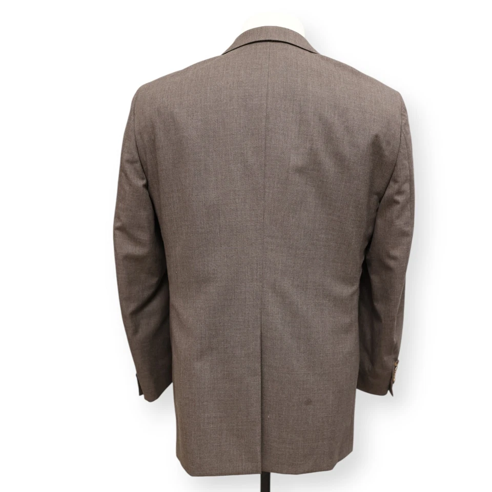 HICKEY FREEMAN BOARDROOM mens solid brown sport coat suit jacket blazer 44 S - Image 4 of 4
