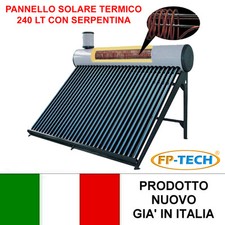 PANNELLO SOLARE TERMICO ACQUA CALDA 240L CON SERPENTINA PER PISCINA TERMOSIFONI