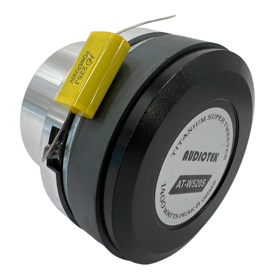 Audiotek 1400 vatios potencia máxima 4 ohmios 1,75" titanio coche audio súper potencia tweeter  Foto 3 de 4