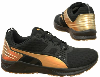 puma ignite black and gold
