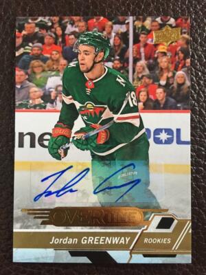 2018-19 Upper Deck Overtime Autograph Jordan Greenway Auto