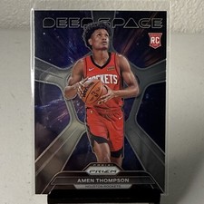 2023-24 Panini Prizm Amen Thompson Deep Space Rookie Card #4 Houston Rockets RC. rookie card picture