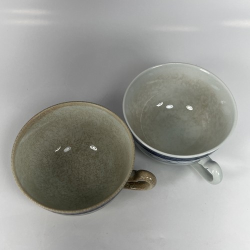 Royal Copenhagen TRANQUEBAR BLUE Set Of 2 Tea CUPS #957 Floral - Picture 10 of 11