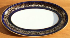 Plat Prunk Reichenbach En Cobalt Bleu Or Baroque Pour Servir Gâteau Thüringen