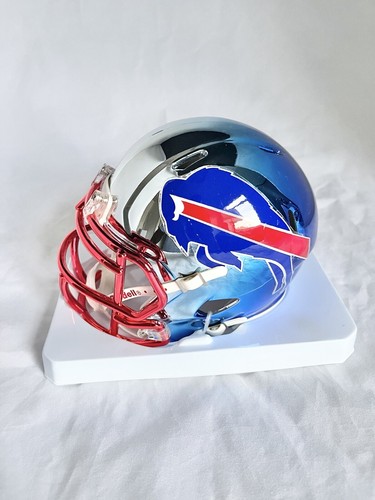 BUFFALO BILLS JOSH ALLEN signed TWO TONE CHROME MINI HELMET BECKETT WITNESS BAS - Picture 6 of 9