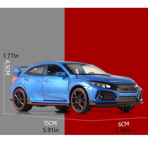 1/32 Model Car Diecast Toy Collection Sound&Light Gift For Honda Civic Type R - Picture 13 of 27