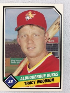 minor albuquerque woodson tracy tcma dukes 1989 baseball league card