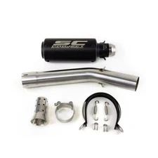 For Yamaha YZF R6 1998-2005 Exhaust Mid Pipe Black Muffler Tips Slip on System