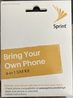 Sprint Byop 4-in-1 Sim Kit for Unlocked Cell Phones-"New".