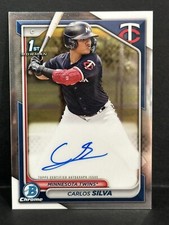 2024 Bowman Chrome Baseball Twins 1st Bowman Carlos Silva On Card Auto