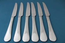6 Dinner Knives Solid Reed & Barton RIVER Stainless China 9 3/8"