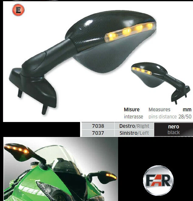Motorcycle clearance fairing mirrors