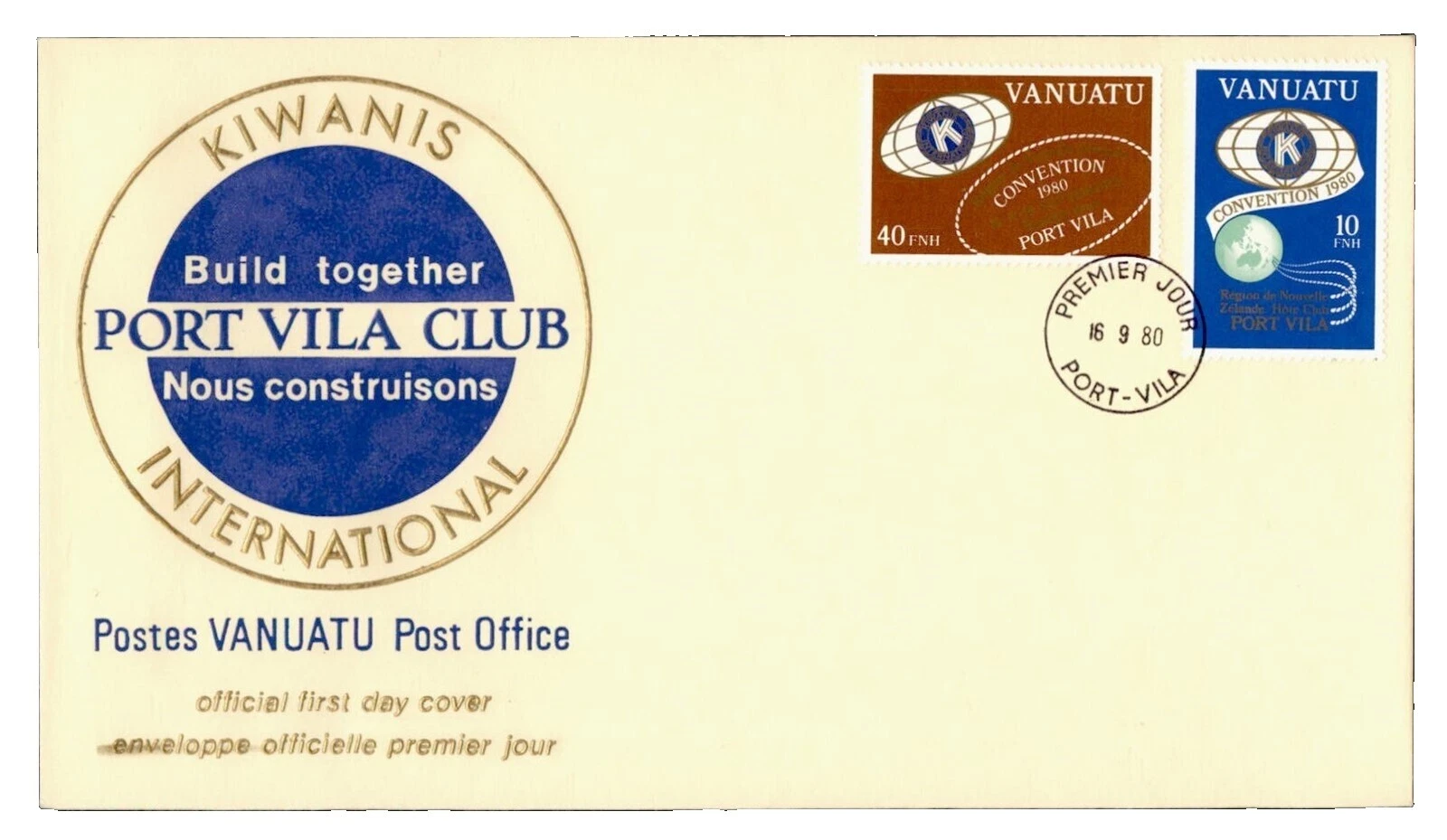 First Day of Issue Vanuatu Stamps 1980-Now