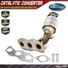 Front Right (Firewall Side) Catalytic Converter for Toyota Highlander 2014-2016