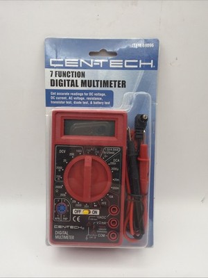 CEN-TECH  7 Function Digital Multi-Meter 69096 Easy-to-Read LCD Readout - NEW