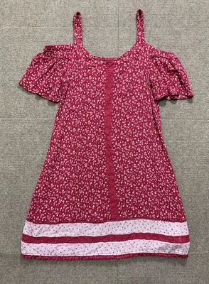 Women’s Democracy Cold Shoulder Y2K Lace Floral Peasant Top Artsy Cottage Sz S - Image 1 of 4