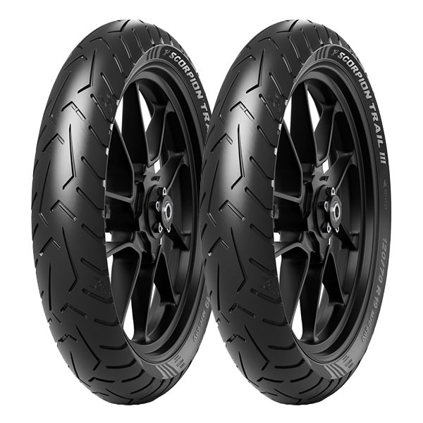 TYRE PAIR PIRELLI 120/70-19 (60W) + 130/80-17 65V SCORPION TRAIL 3