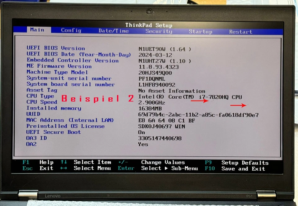 Lenovo ThinkPad P51 · i7-7820HQ · 16GB · 512GB, Foto 3 von 3