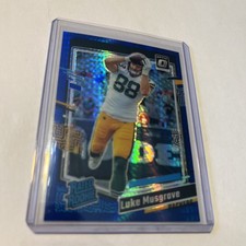 2023 Donruss Optic - Rated Rookie Blue Hyper Prizm #241 Luke Musgrave (RC)