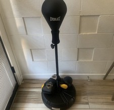 Everlast Standing Punching Bag Black + Gloves