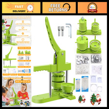 DIY Button Maker Machine Kit - 1.25" 2.25" Sizes, 200PCS Supplies Circle Cut