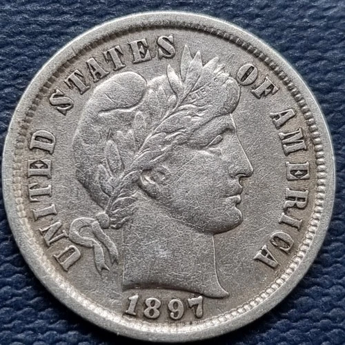 1897 Barber Dime 10c Better Grade VF #93600