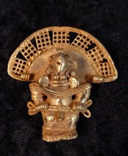 Figurka 06 prekolumbijskie Quimbaya Muzeum Kultury Bogota 65mm 42g 24 ct. pozłacane