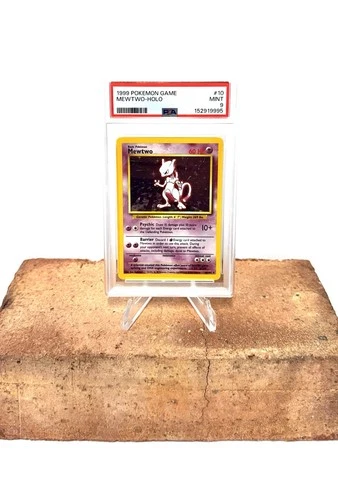New ListingMEWTWO HOLO 10/102 - 1999 BASE SET POKEMON CARD - PSA 9 MINT