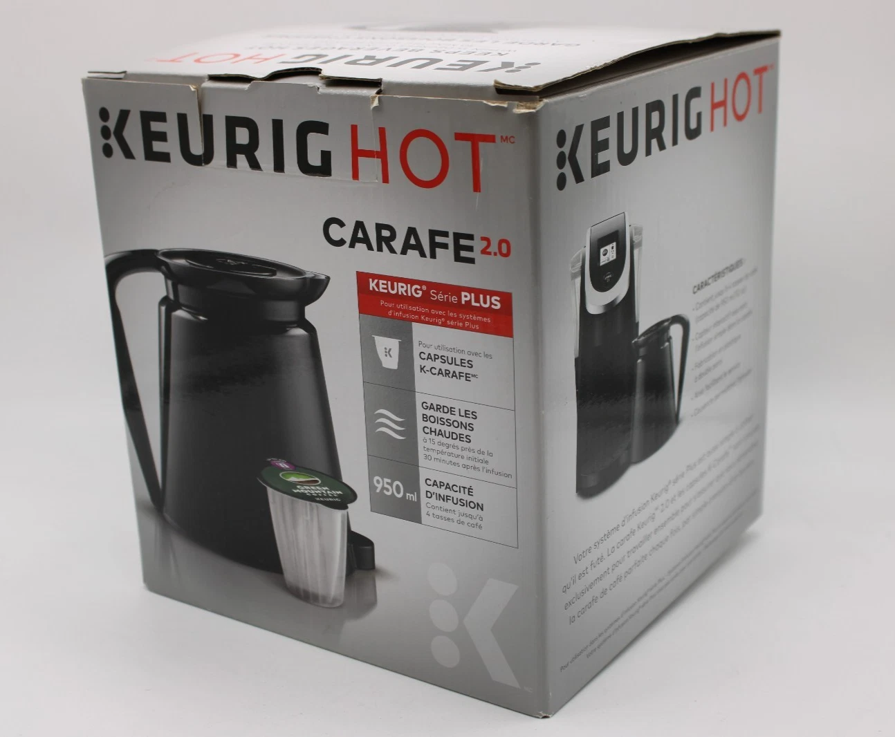 Keurig Hot 2.0 Thermal Carafe Stainless 32 Oz-Black Keurig Plus Series NEW