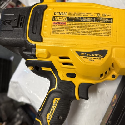 #ad #ad DEWALT 20 Volt 21 Cordless Framing Nailer Tool Only NOT WORKING $160.00