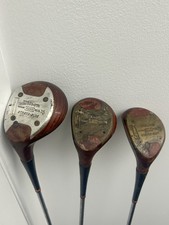 Vtg WILSON STAFF MODEL 1, 3, 4 WOODS STRATA-BLOC STEEL SHAFT R FLEX Left hands