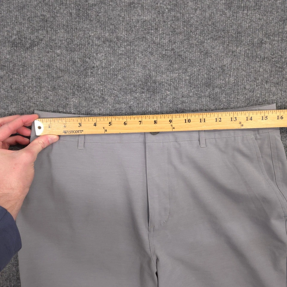 Pantalones Cortos Faherty Todo el Día Para Hombre 31 Gris Hielo Híbrido Rendimiento Chino Exterior Informal Foto 3 de 4