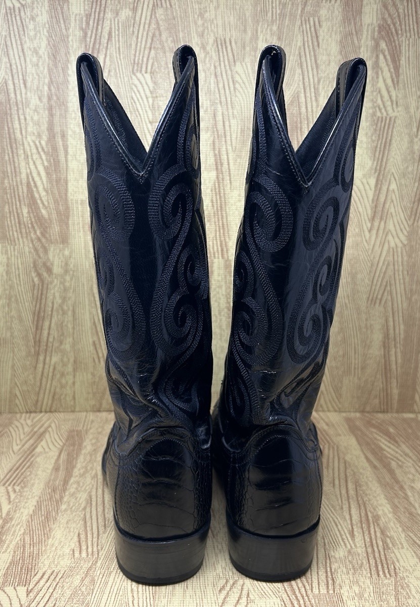 Dan Post Ostrich Leg Western Boots Cowboy Black M… - image 6