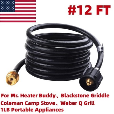12FT Propane Hose Adapter for Mr Heater Buddy Blackstone Coleman Weber Q