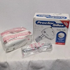 Proctor Silex White Easy Handheld Mixer 5 Speed 25 Watts Bowl Rest Open Box