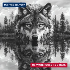 Wolf Diamond Art Kits for Adults, 5D Animal Diamond Painting Kits DIY Gem Pain