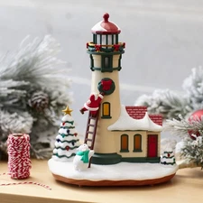 2018 Hallmark Luminous Lighthouse Light And Sound Christmas  Tabletop Display