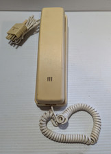 Vintage-Genexxa push button chord phone- tan in color- with phone wall jack