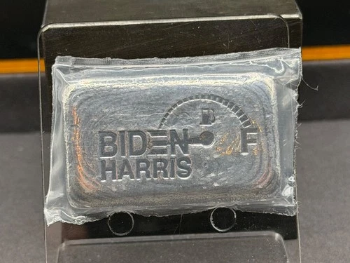 *STL Mint / NKY Collab* 3oz .999 Silver **OUTTA GAS** Bar *Biden/Harris* #LE300