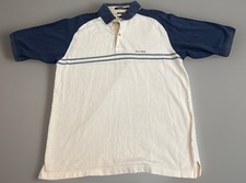 Vintage Y2K Tommy Hilfiger Navy Blue White Collared Polo Shirt Men s Large