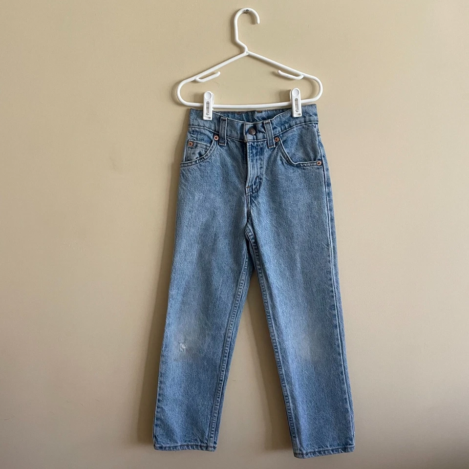 Jeans ajustados vintage Orange Tab Levi's 550 lavado claro 8 hechos en EE. UU. 100 % algodón Foto 3 de 4